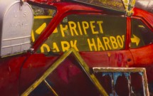 Pripet Sign in Truck