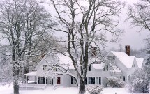 Kirstie’s farmhouse in snow