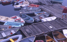 Many dinghies Islesboro town dock