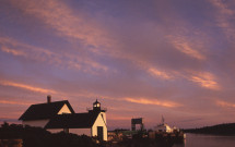 Sunset sky at Grindle Point Lighthouse