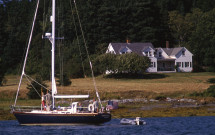 Pulpit Harbor, North Haven with sailboats