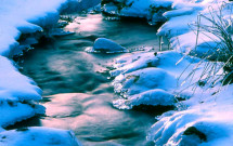 Brook with snow