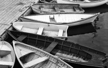 Punts at town dock